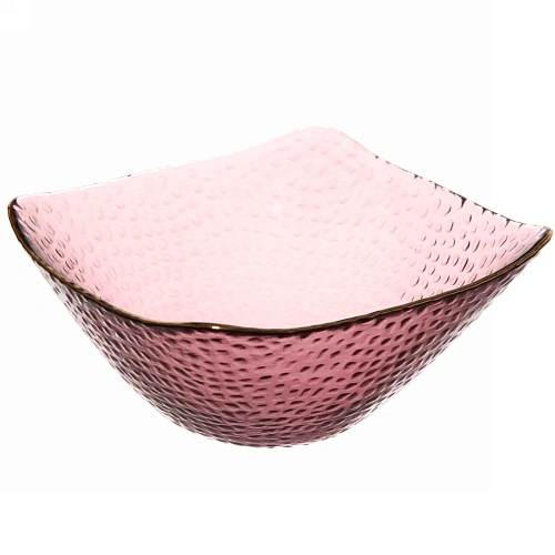 Салатник стеклянный "ICE CRYSTAL" 14*6,5см сиреневый