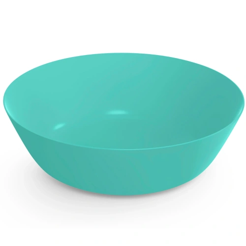 Тарелка пластиковая 17см "Натура" глубокая бирюзовая С946БИР