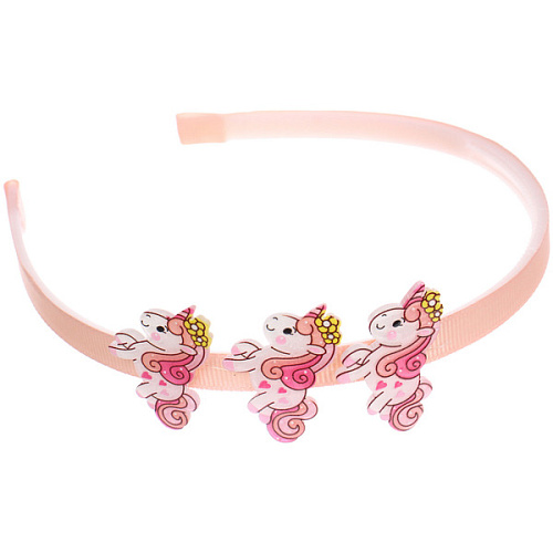 Ободок для волос детский на блистере РОЗОВОЕ ОБЛАКО, единорог, микс 6 цветов, 1см_11