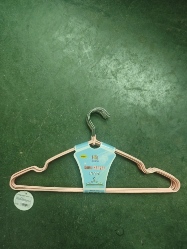 Плечики металлические нескользящие с полимерным покрытием 10шт "ТАРТИТАН", цвет светло-розовый, 40см (Селфи)