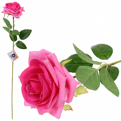 Цветок искусственный "Natur" 60см Роза розовая