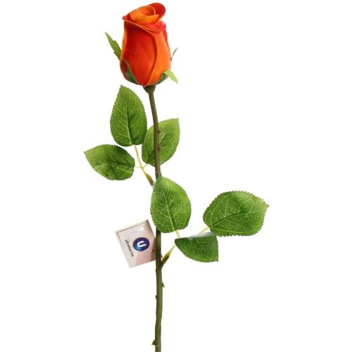 Цветок искусственный "Natur" 45см Роза оранжевая