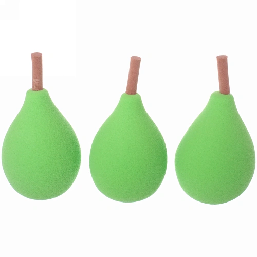 Спонжи 4шт для макияжа и контурирования лица "Beauty Bar Avocado" (размер спонжей без веточки 5,5*4,5см, размер коробки 16,8*9,7*4,3см