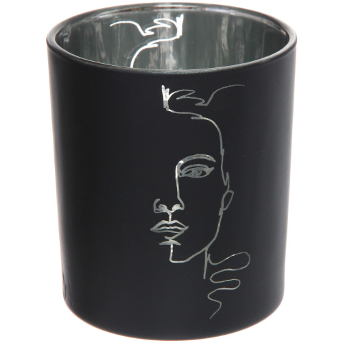 Подсвечник "Нежный силуэт" 8,5*10 см, Черный