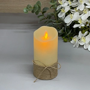 Сувенир с подсветкой "Свеча - Пламя" 7,5*15 см (работает от батареек 3 ААА)