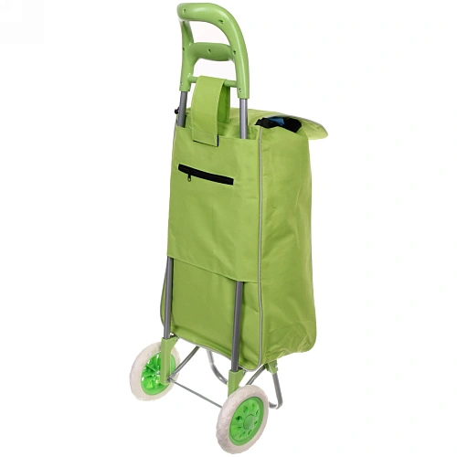 Тележка хозяйственная с сумкой (953034см, колеса 16см,грузоподъемность до 30 кг) BF6007 зеленая_9