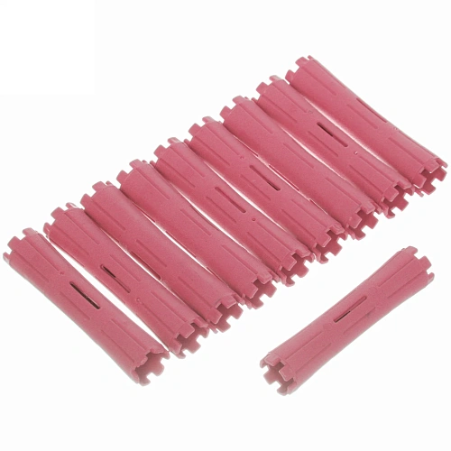 Бигуди пластмассовые-коклюшки 10шт Styling, микс 6 цветов, d=1,8см (прозрачный пакет с подвесом), без резинки_5