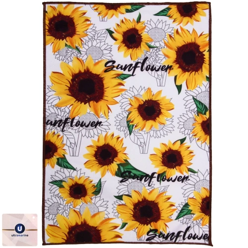 Полотенце кухонное "Summer - Подсолнухи" 40*57 см, микрофибра 200 гр/м2
