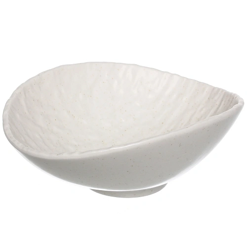 Салатница керамическая "Perfetto" 19,3*15,7*7см фактурный узор, бежевая