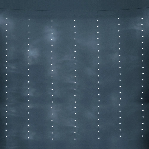 Гирлянда для дома ЗАНАВЕС Жемчужина ш3 в2 м 200 ламп LED, прозр пров, 8 реж,IP-40, Белый (возможность соединения)_5