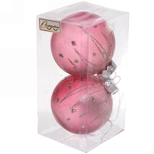 Набор украшений SHINE Diamond Tears 8 см (2 шт), rose pink_5