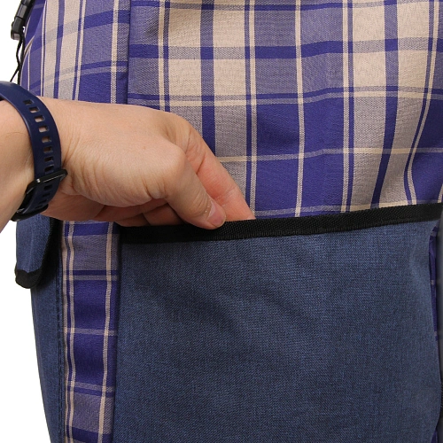 Тележка хозяйственная с сумкой (1004035см, колеса 21см,грузоподъемность до50 кг)  синяя SYD100B-1_14