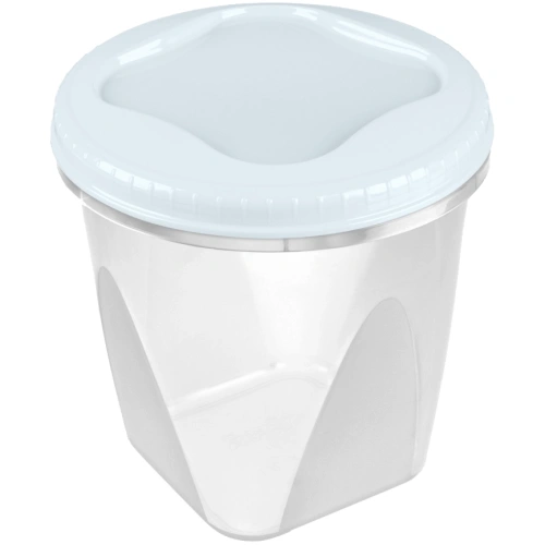 Банка с завинчивающейся крышкой "Тондо" 0,65л светло-голубая С285СГЛ