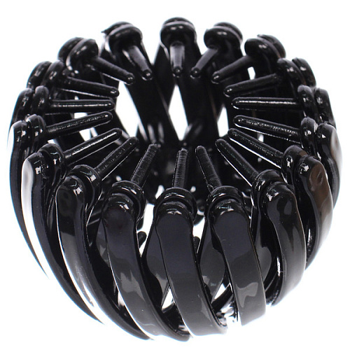 Заколка - автомат пластиковая KLEVER, цвет черный, 714см (в пакете с подвесом)_4