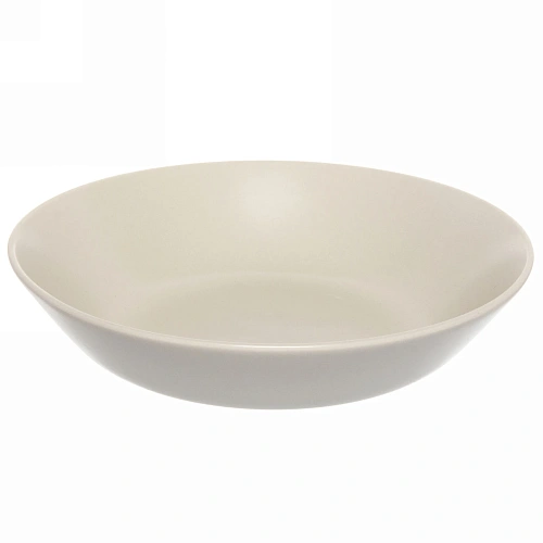 Тарелка керамическая 23*5см "Матовая глазурь" глубокая слоновая кость