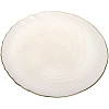 Тарелка стеклянная "Фьюжн" 32см перламутр