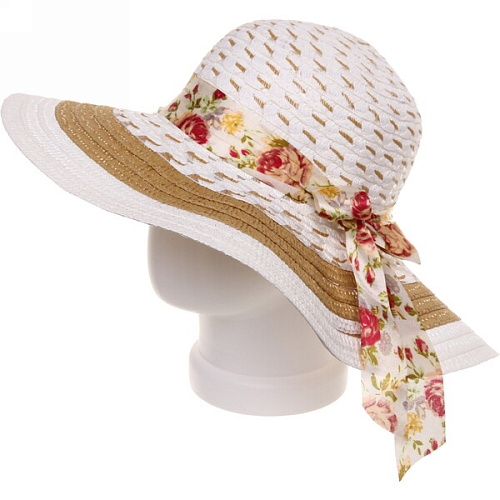 Шляпа женская с широкими полями TiraMiSu- Николь, микс 4 цвета, р58, ширина полей 10 см_27