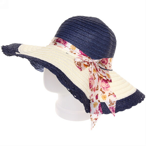 Шляпа женская с широкими полями TiraMiSu- Аврора, микс 3 цвета , р58, ширина полей 12 см_19