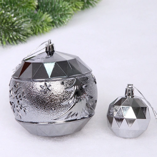 Набор шаров Miracle 10 см + 5 см (15 предметов), Графит_5