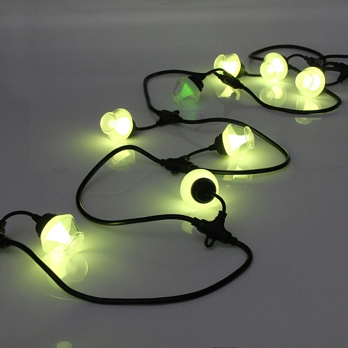 Гирлянда для улицы НИТЬ Spectrum 5 м 10 ламп LED (56 см), черный провод, 72 режима, IP-65, (пульт ду), Мультицвет (возможность соединения)_6