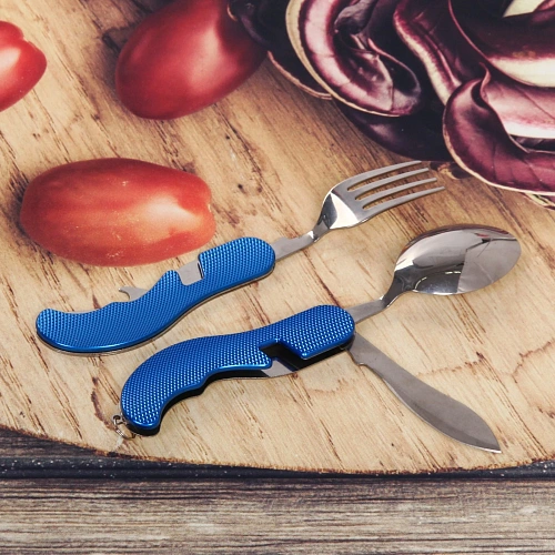 Набор походный столовый 4 в1 микс цветов_8