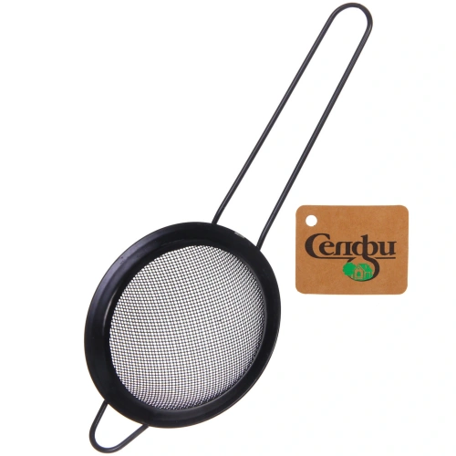 Сито металлическое "Black" 8см с ручкой 