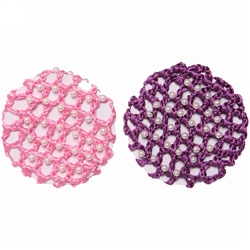 Сетка на пучок Ballet style - Жемчужинки, микс 6 цветов, d-10см_6