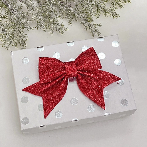 Бант на ёлку Яркий праздник 1214 см (набор 2 шт), Красный_6