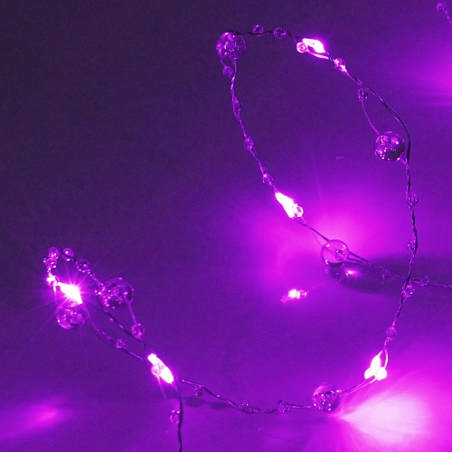 Гирлянда для дома НИТЬ Льдинка 5 м 50 ламп LED, 8 реж,IP-20, Фиолетовый_3