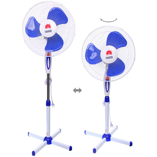 Вентилятор напольный "CHANGLI CROWN", 1619, бело-синий