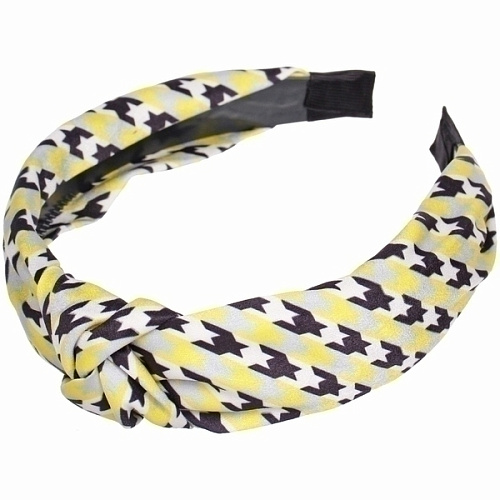 Ободок для волос ЛАФАНТАЛЬ, принт гусиная лапка, ширина 28см, микс 5 цветов (стикер на внутр часть)_7