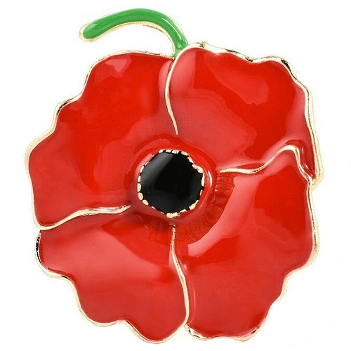 Брошь GOLD Podarok, Мак, цвет как на фото, (символ женского Очарования)_6