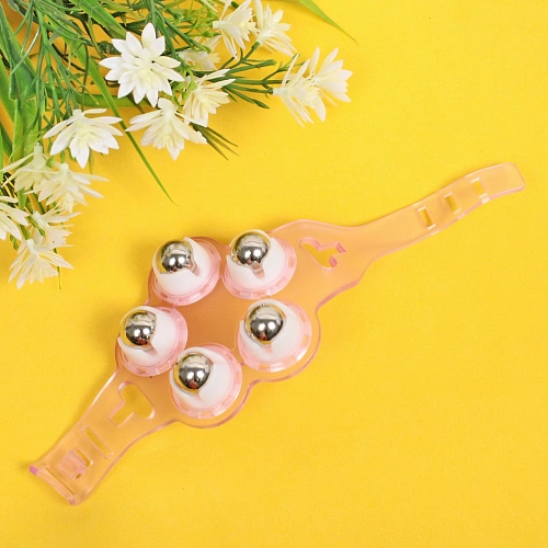 Массажер для тела Flower 5 роликов, 108 см, розовый_2