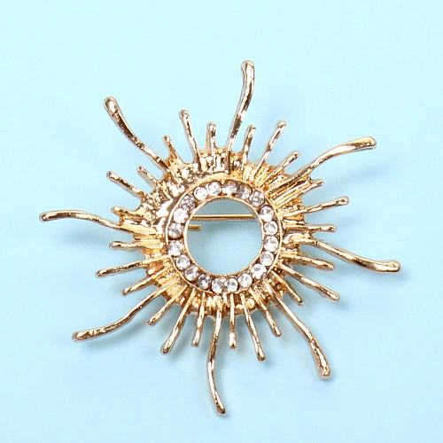 Брошь GOLD Podarok, Восходящее Солнце, цвет как на фото, 45см (символ Страсти и Любви)_3