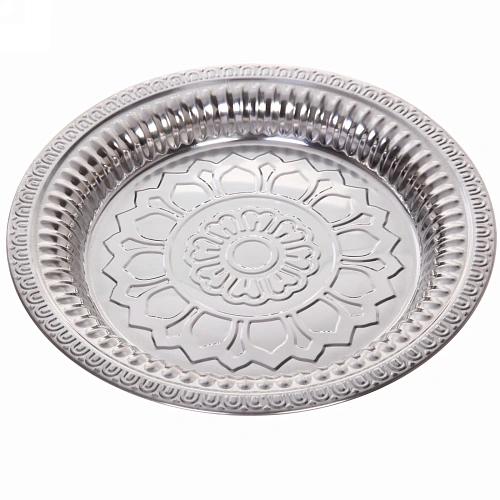 Поднос металлический "Цветок" 28см