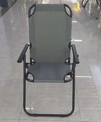 Кресло складное с подлокотниками TFS1608, 54*68*95 см, 3 положения, серый.