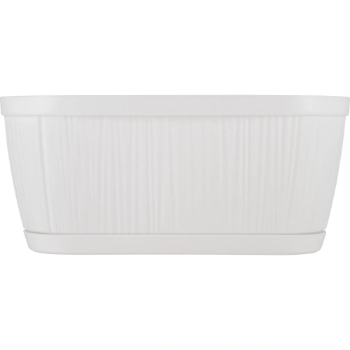 Горшок для цветов пластиковый 2,7л 27,5*14,5*12,2см "BARCELONA" белый