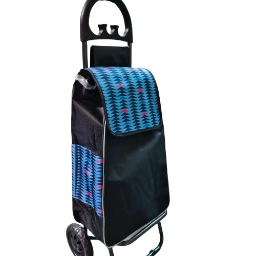 Тележка хозяйственная с сумкой (96*26*36см, колеса 15.5см,груз. до 30 кг.) ёлочка DC307GG