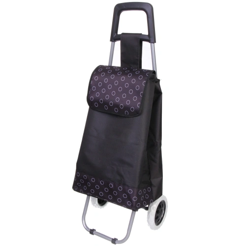 Тележка хозяйственная с сумкой (92*33*27см, колеса 16см,грузоподъемность до 30 кг.) черная DC308AG