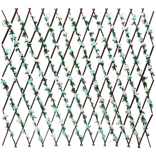 Забор декоративный Цветочная изгородь при ширине 2 м высота 0,95 м (h-1,2м в сложенном), Зеленый_4