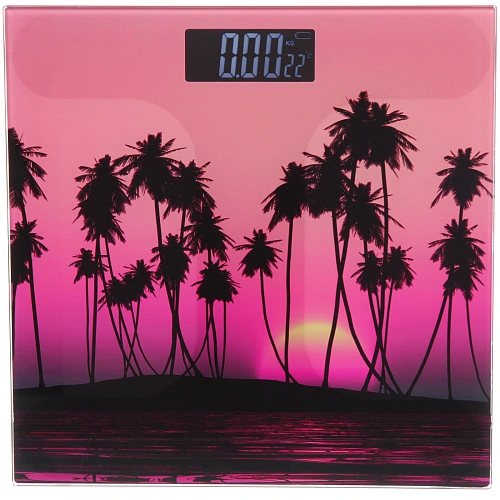 Весы напольные электронные "Закат" 28*28*0,5 см (работает от 2хААА)