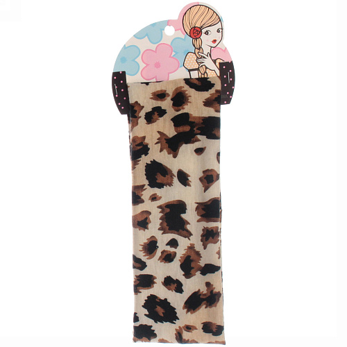 Повязка на голову Britney Room, принт леопард, микс 4 цвета 207см_7