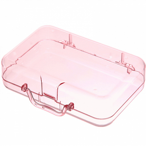 Шкатулка пластиковая "KiKi HAUS", чемоданчик, цвет розовый, 17.8*11.8*5см (в пакете)