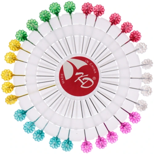 Булавки портновские 30шт "Favorite Hous", глянцевые цветочки, 5,5см