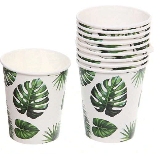 Стакан бумажный 0,2л в наборе 10 шт "Тропики"