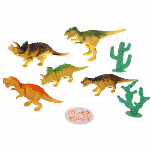 Набор динозавров "DinoWorld", 8 предметов, 19,5*23,5 см