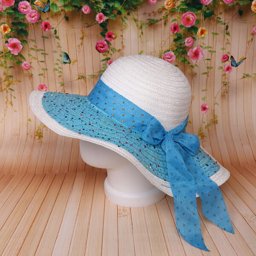 Шляпа женская с широкими полями TiraMiSu- Адель, микс 5 цветов, р58, ширина полей 13 см_21