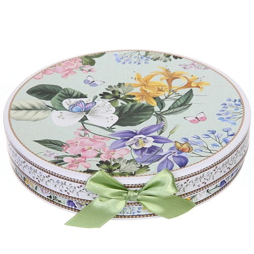 Тарелка керамическая в наборе 2шт Цветочная фантазия 20,5см _5