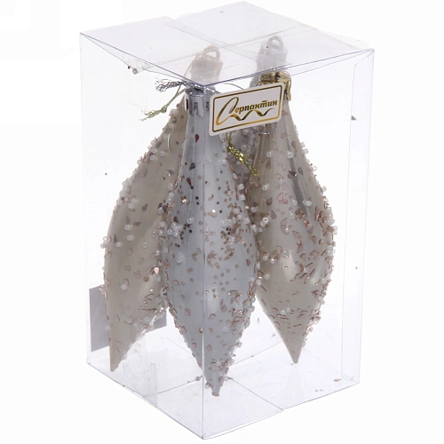Набор украшений SHINE Shining icicles 14,5х4 см (4 шт), light champagnesilver_4