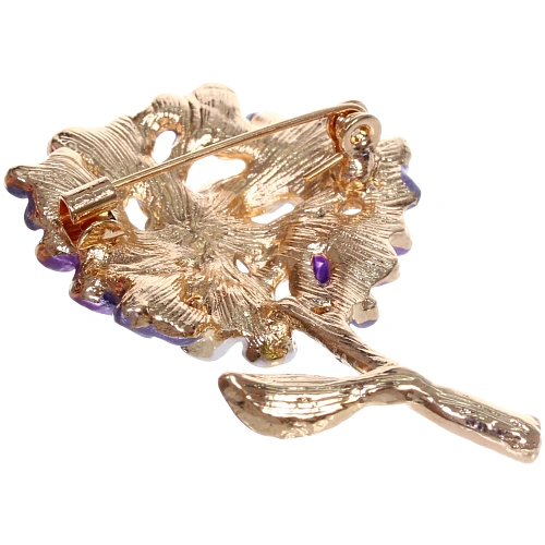 Брошь KLEVER SHOP, Сирень, цвет как на фото, 535см (символ Радости)_5